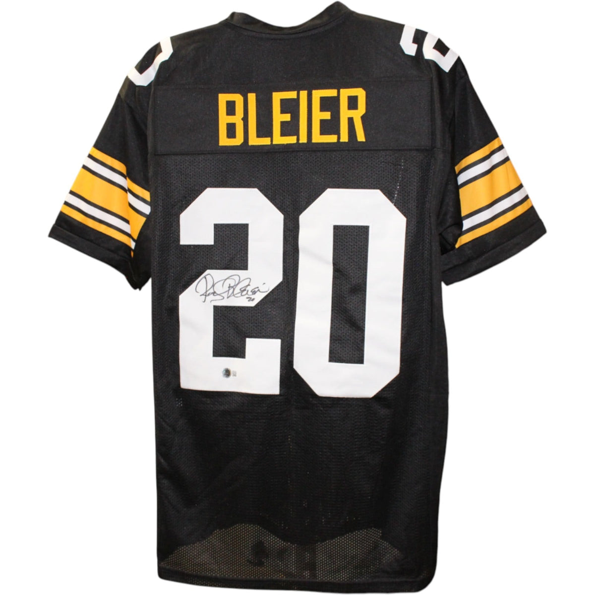 Rocky Bleier Signed Pro Style XL Black Jersey – Beckett Witness Authenticated-Powers Sports Memorabilia