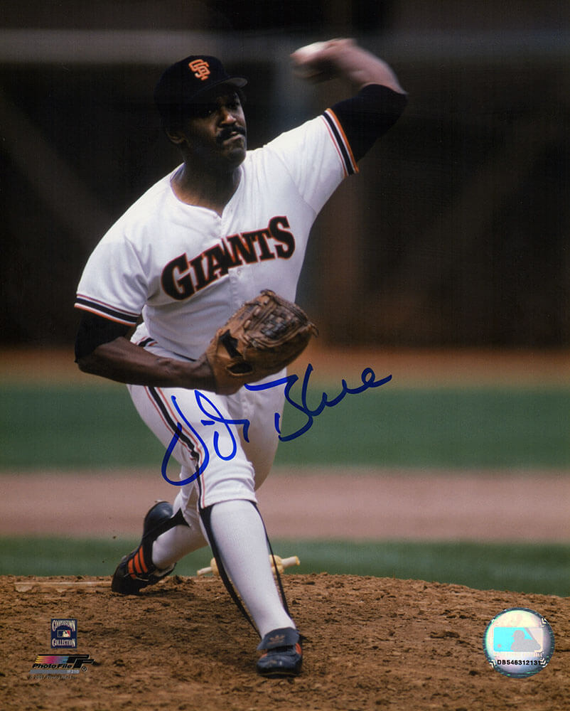 Vida Blue Autographed San Francisco Giants Pitching 8x10 Photo-Powers Sports Memorabilia