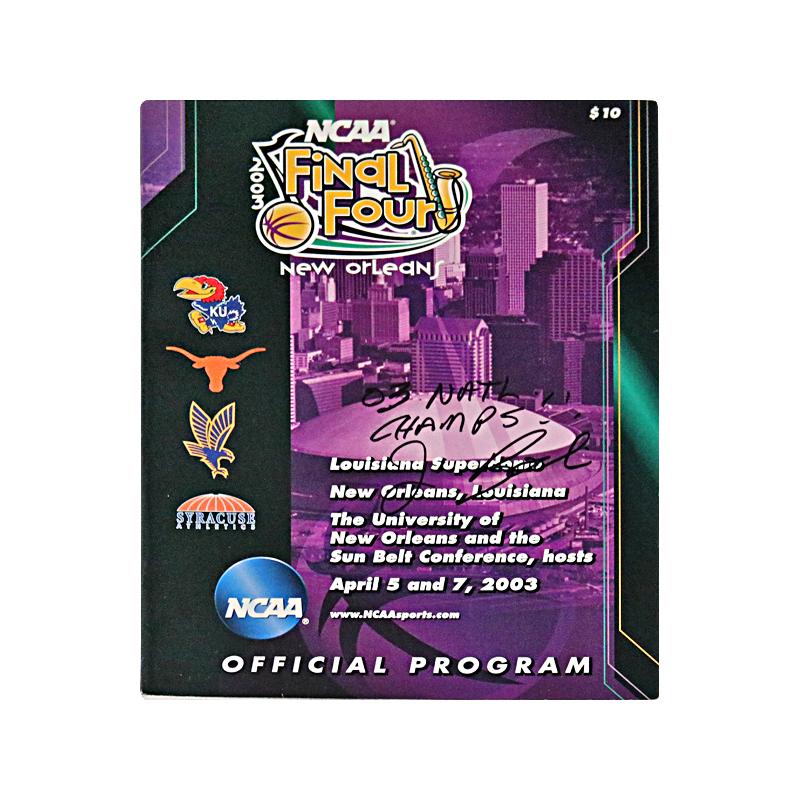 Jim Boeheim Syracuse University Signed & Inscribed 03 Nat'l Champs 2003 NCAA Final Four Program-Powers Sports Memorabilia