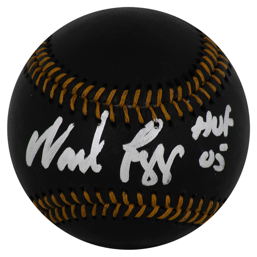 Wade Boggs Autographed Rawlings Black MLB Baseball w/ HOF 05-Powers Sports Memorabilia