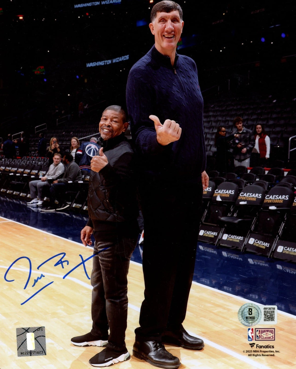 Muggsy Bogues Signed Charlotte Hornets 8x10 Photo – Beckett Witness Authenticated-Powers Sports Memorabilia