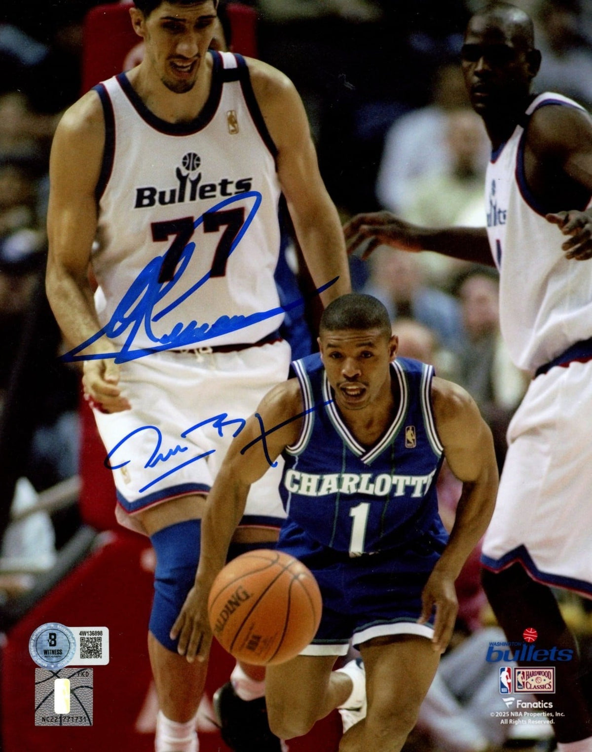 Muggsy Bogues Gheorghe Muresan Signed Hornets/Bullets 8x10 Photo – Beckett Authenticated-Powers Sports Memorabilia