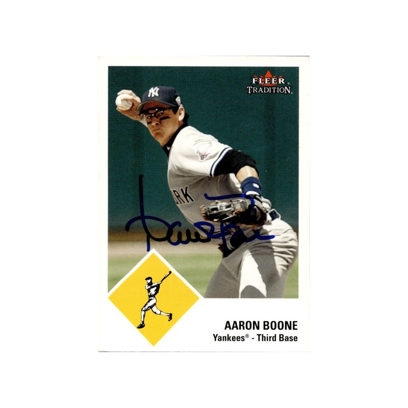Aaron Boone New York Yankees Signed 2003 Fleer Tradition Card-Powers Sports Memorabilia