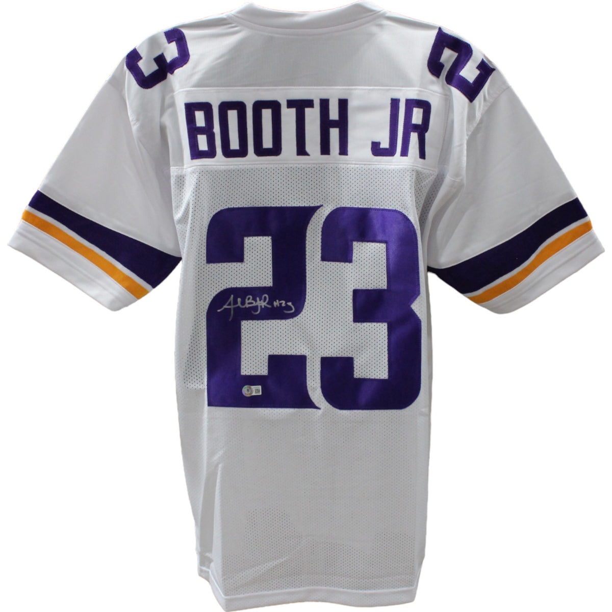 Andrew Booth Jr Minnesota Vikings Signed Jersey - White Pro Style Beckett Beckett-Powers Sports Memorabilia
