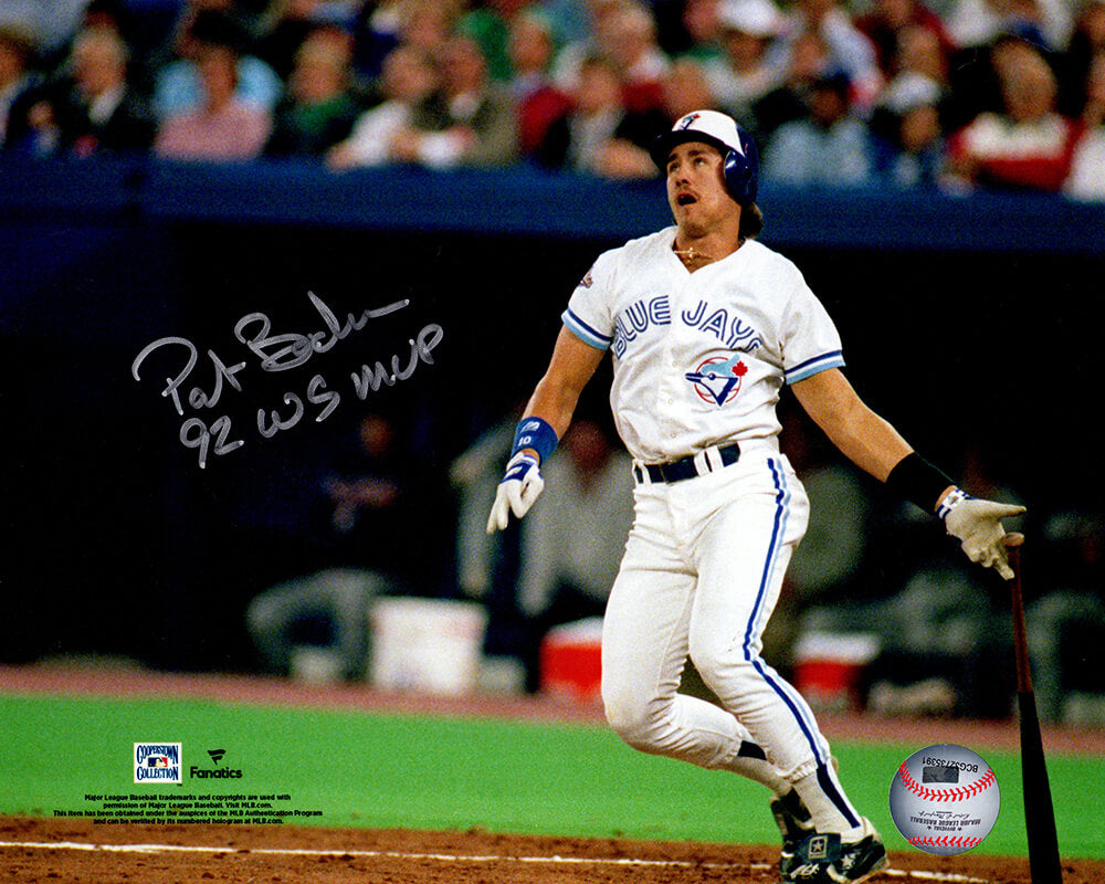 Pat Borders Toronto Blue Jays Autographed 1992 World Series Batting 8x10-Powers Sports Memorabilia