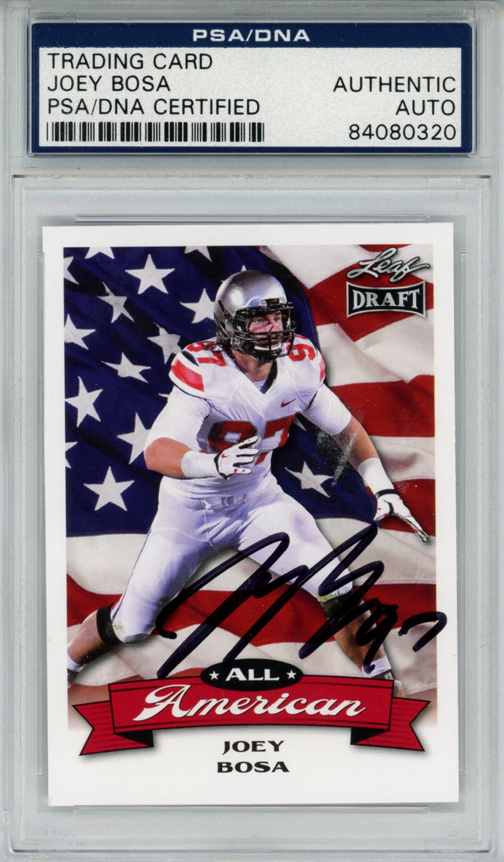 Joey Bosa Ohio State Buckeyes Signed Card - 2016 Leaf Draft #AA-08 PSA Slab PSA-Powers Sports Memorabilia