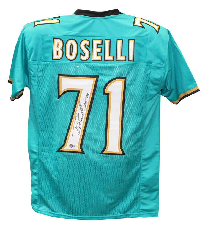 Tony Boselli Signed Jacksonville Jaguars Pro Style Teal XL Jersey – Beckett Authenticated-Powers Sports Memorabilia