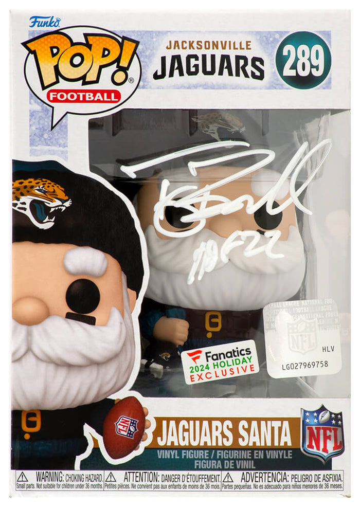 Tony Boselli Autographed Jacksonville Jaguars SANTA NFL Funko Pop #289 with HOF'22-Powers Sports Memorabilia