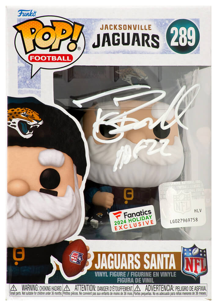 Tony Boselli Autographed Jacksonville Jaguars SANTA NFL Funko Pop #289 with HOF'22-Powers Sports Memorabilia