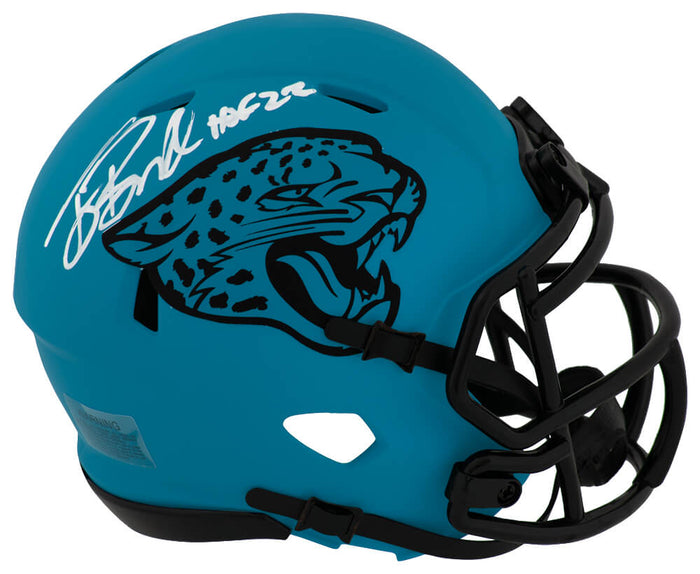 Tony Boselli Autographed Jacksonville Jaguars RAVE Riddell Speed Mini Helmet with HOF'22-Powers Sports Memorabilia