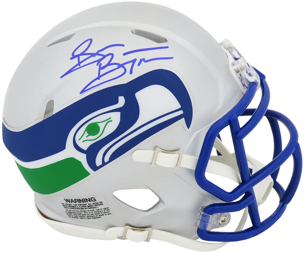 Brian Bosworth Autographed Seattle Seahawks T/B Riddell Speed Mini Helmet-Powers Sports Memorabilia