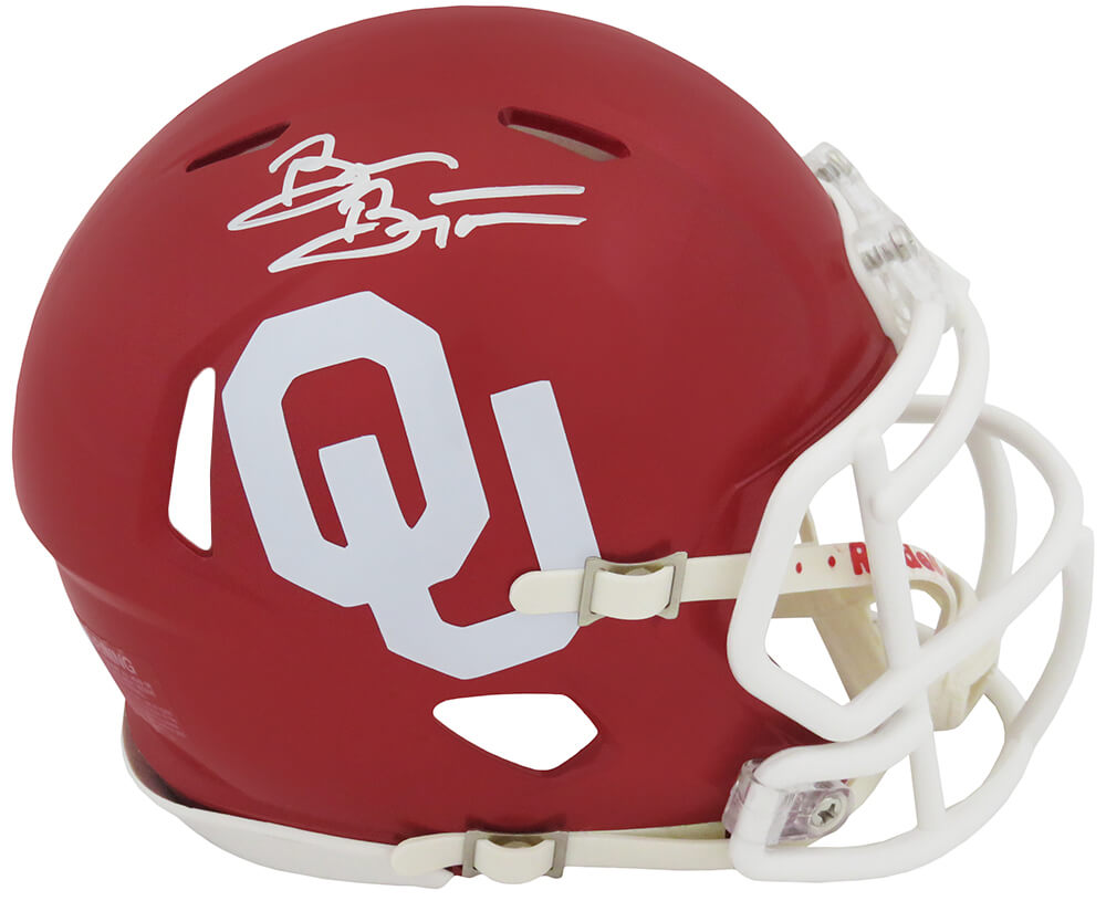 Brian Bosworth Autographed Oklahoma Sooners Riddell Speed Mini Helmet-Powers Sports Memorabilia
