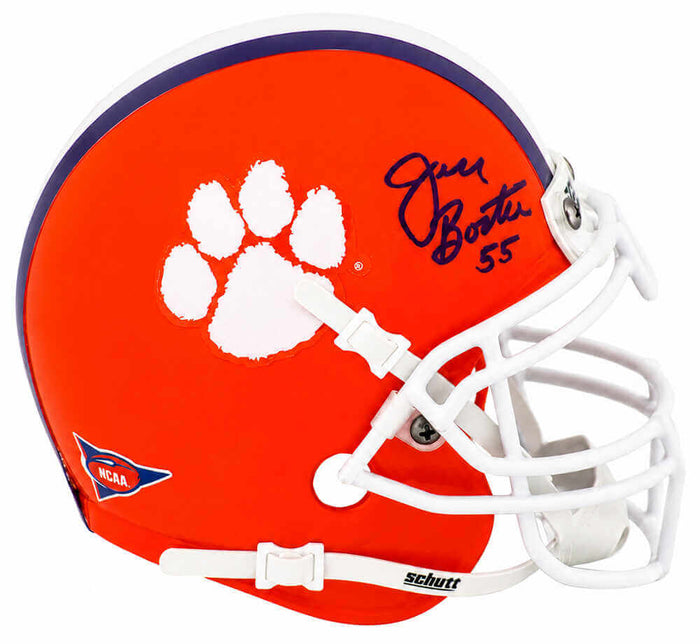 Jeff Bostic Autographed Clemson Tigers Schutt Mini Helmet-Powers Sports Memorabilia