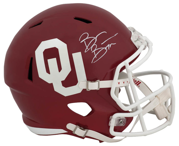 Brian Bosworth Autographed Oklahoma Sooners Riddell Full Size Speed Replica Helmet-Powers Sports Memorabilia