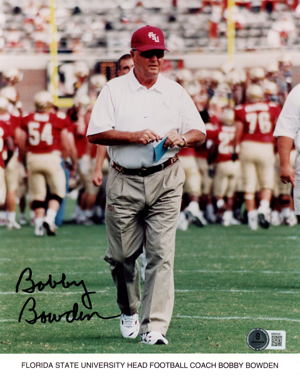 Bobby Bowden Florida State Seminoles Signed 8x10 Photo - Beckett Beckett-Powers Sports Memorabilia