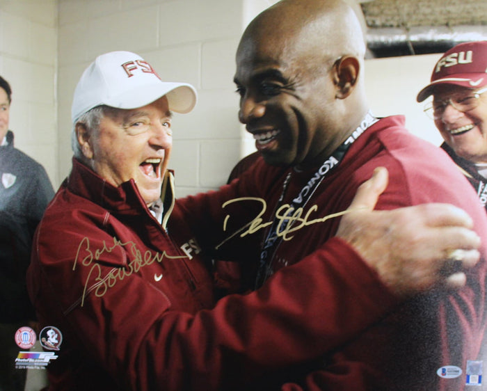 Deion Sanders & Bobby Bowden Signed Florida State 16x20 Photo BAS PF-Powers Sports Memorabilia