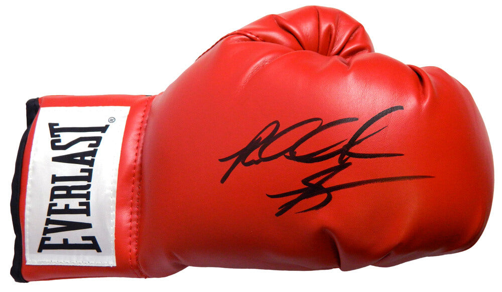 Riddick Bowe Autographed Everlast Red Boxing Glove-Powers Sports Memorabilia