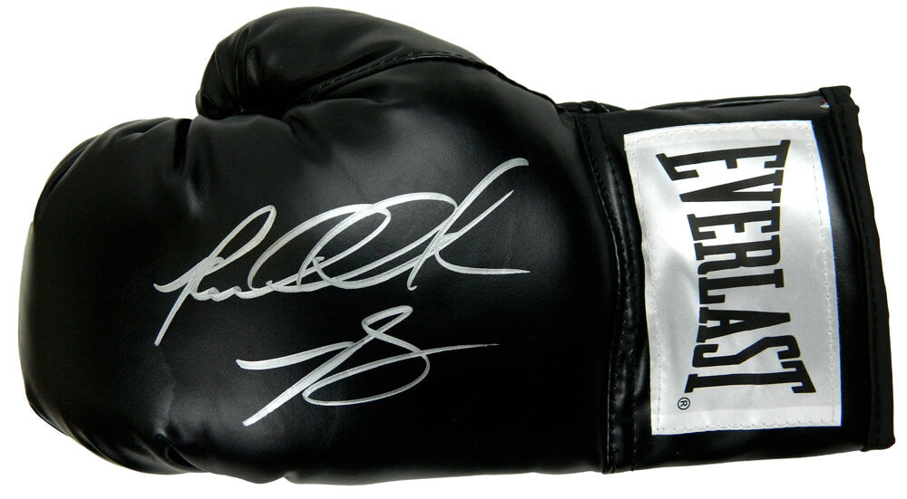 Riddick Bowe Autographed Everlast Black Boxing Glove-Powers Sports Memorabilia