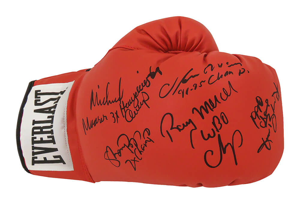 5 Former Boxing Heavyweight Champions Multi Autographed Everlast Right Hand-Powers Sports Memorabilia
