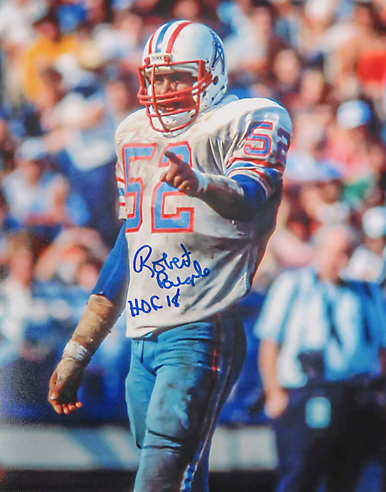 Robert Brazile Autographed Houston Oilers 8x10 Photo with HOF'18-Powers Sports Memorabilia