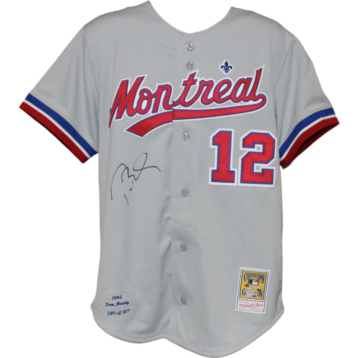 Tom Brady Montreal Expos Signed Jersey - Mithcell and Ness Limited Fanatics-Powers Sports Memorabilia