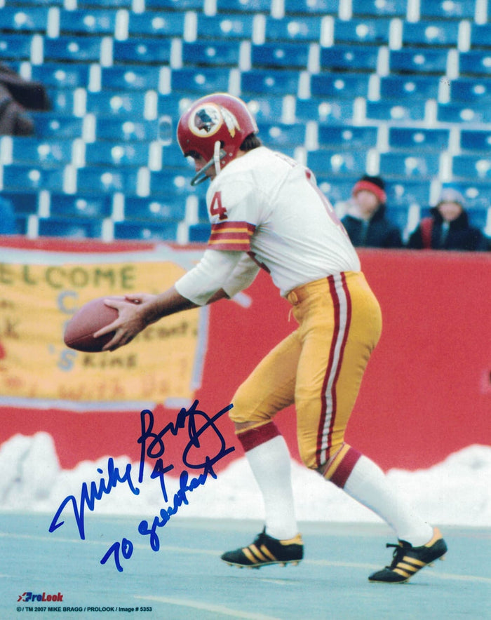 Mike Bragg Signed Washington Redskins 8x10 Photo – White-Powers Sports Memorabilia