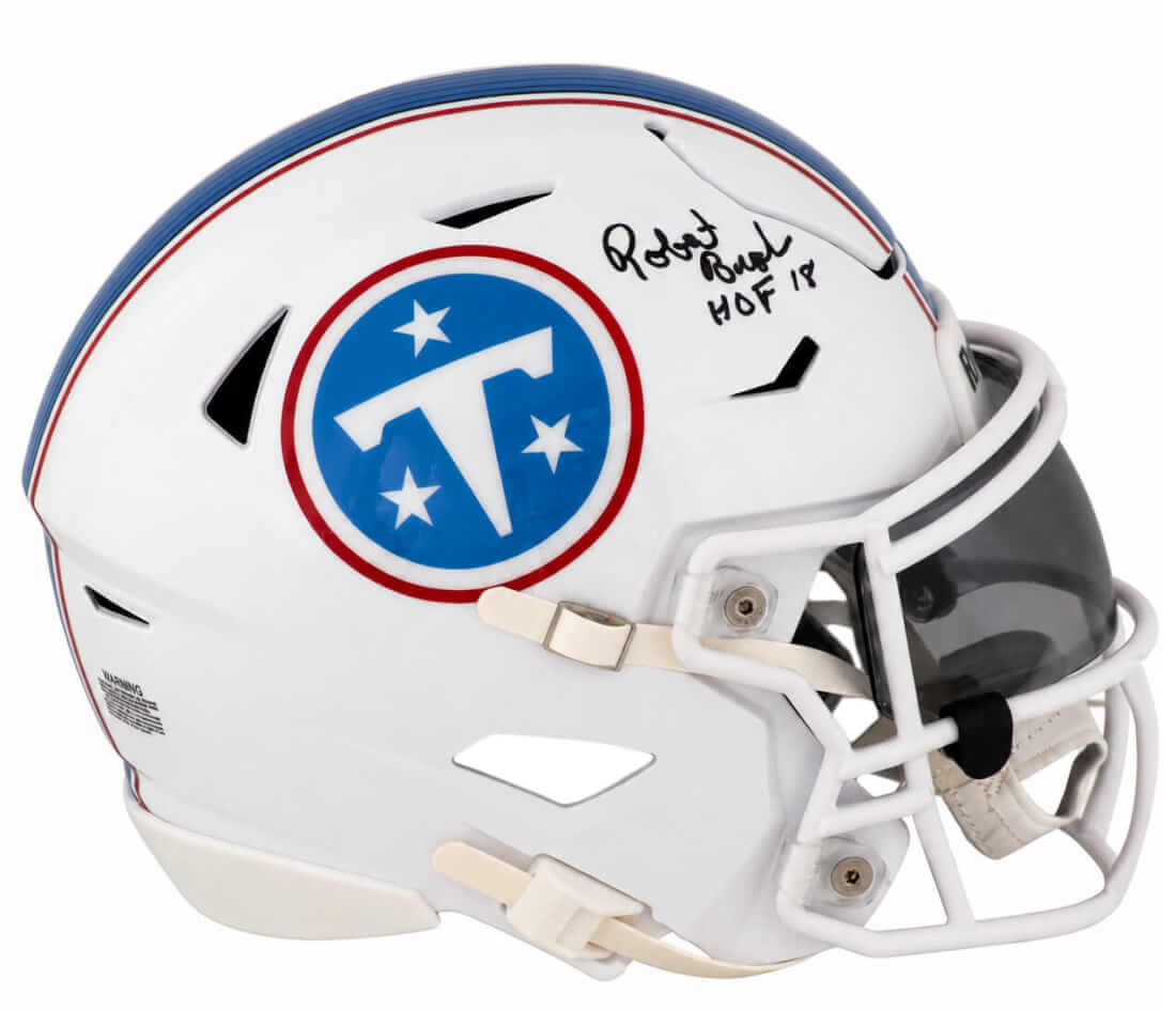 Robert Brazile Autographed Tennessee Titans Riddell Mid-Size (MIDI) SpeedFlex Helmet with HOF'18-Powers Sports Memorabilia