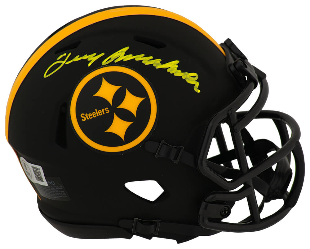 Terry Bradshaw Autographed Pittsburgh Steelers Eclipse Riddell Speed Mini Helmet-Powers Sports Memorabilia