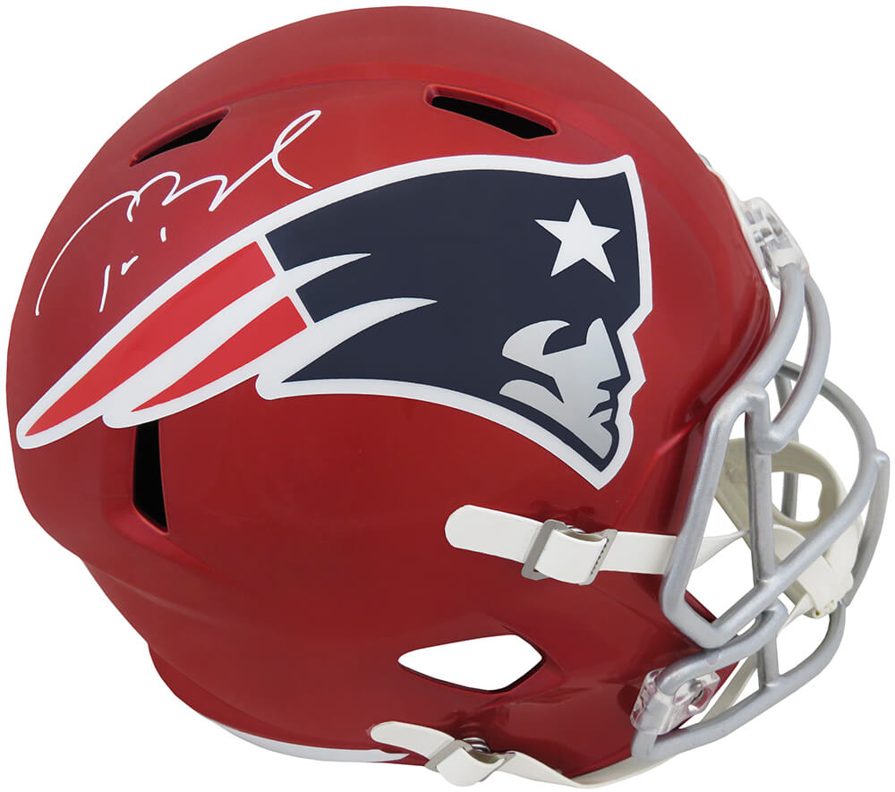 Tom Brady Autographed New England Patriots FLASH Riddell Full Size Speed Replica Helmet-Powers Sports Memorabilia