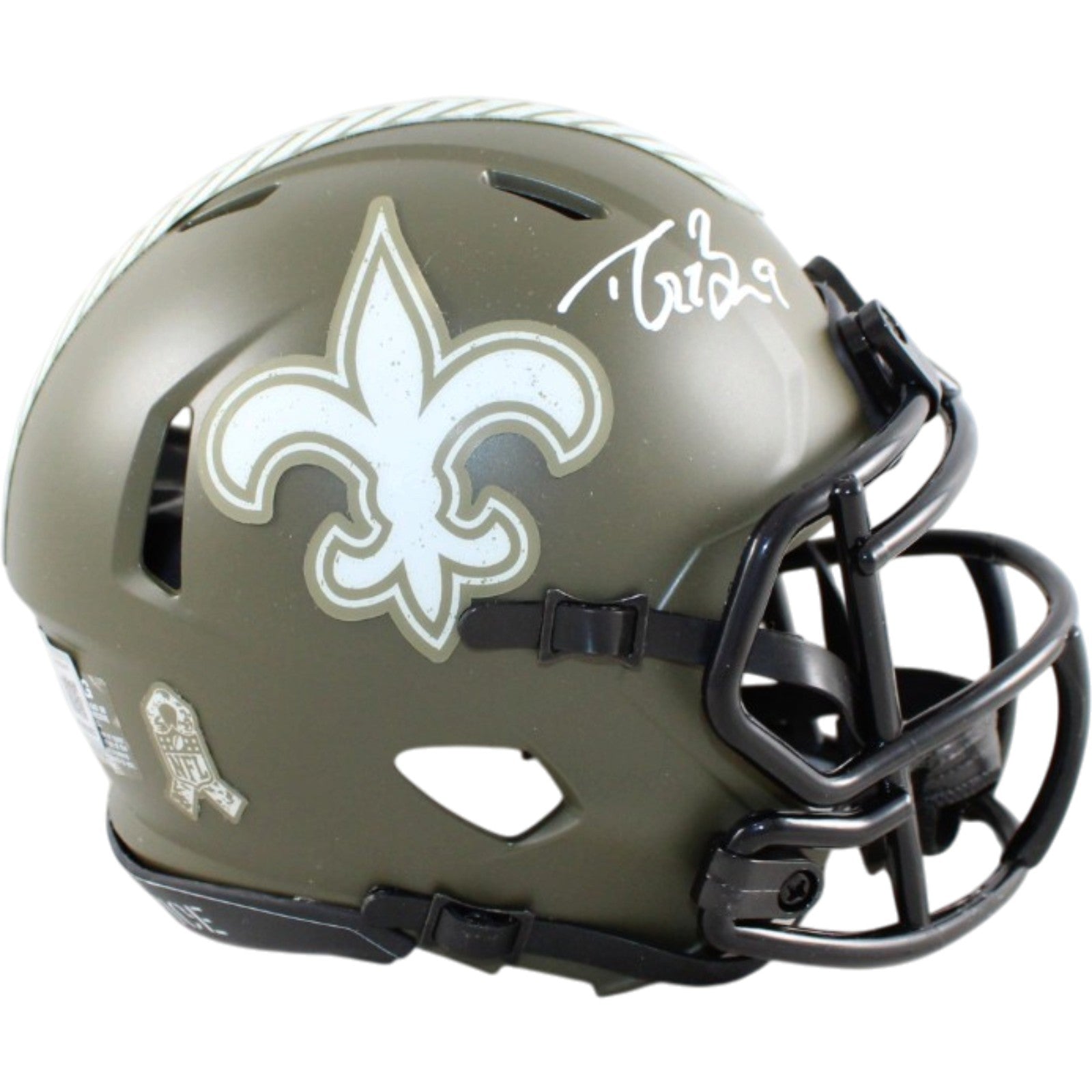 Drew Brees New Orleans Saints Signed Mini Helmet STS 22 Beckett WIT 58683 Beckett-Powers Sports Memorabilia