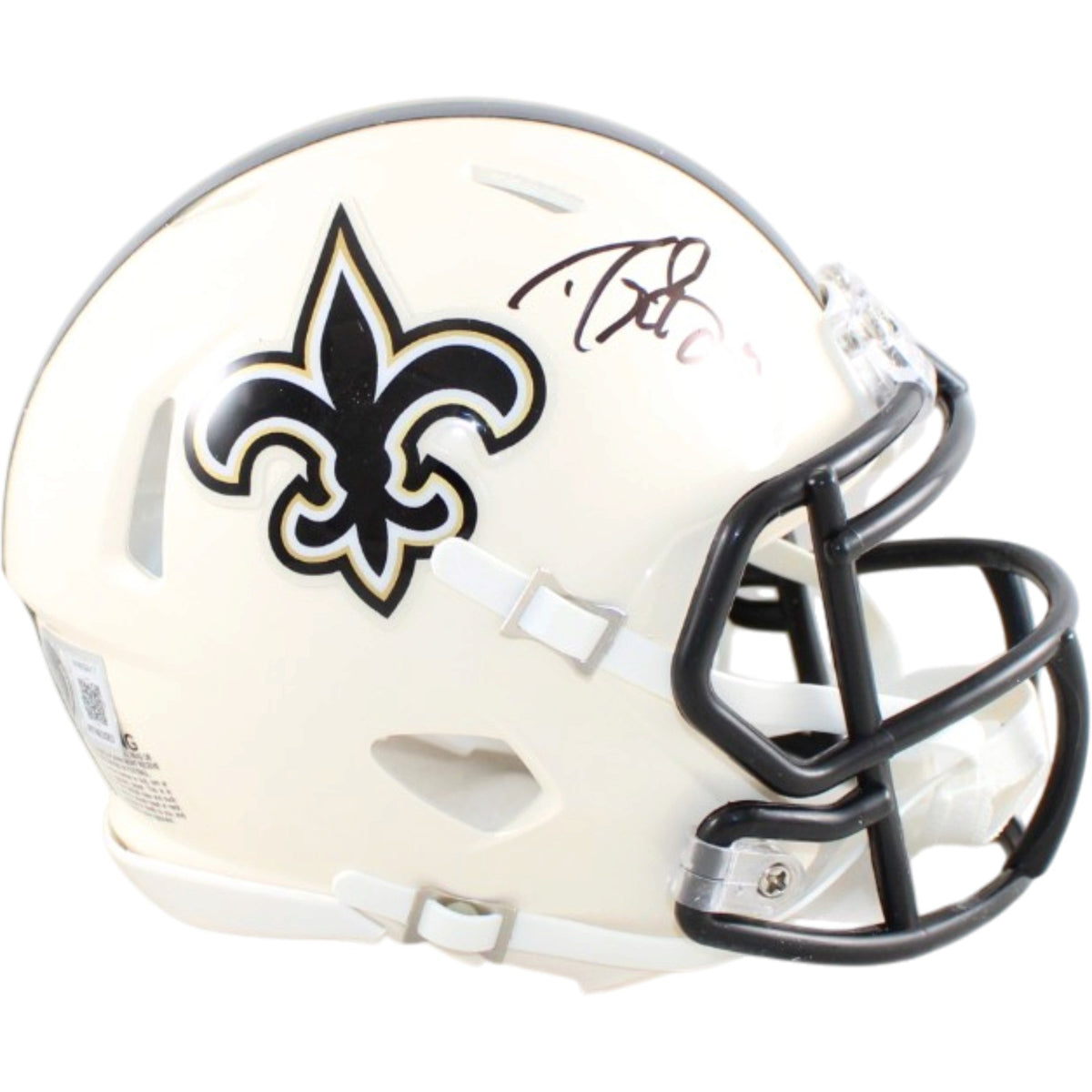 Drew Brees New Orleans Saints Signed Mini Helmet Retro Beckett WIT 58688 Beckett-Powers Sports Memorabilia