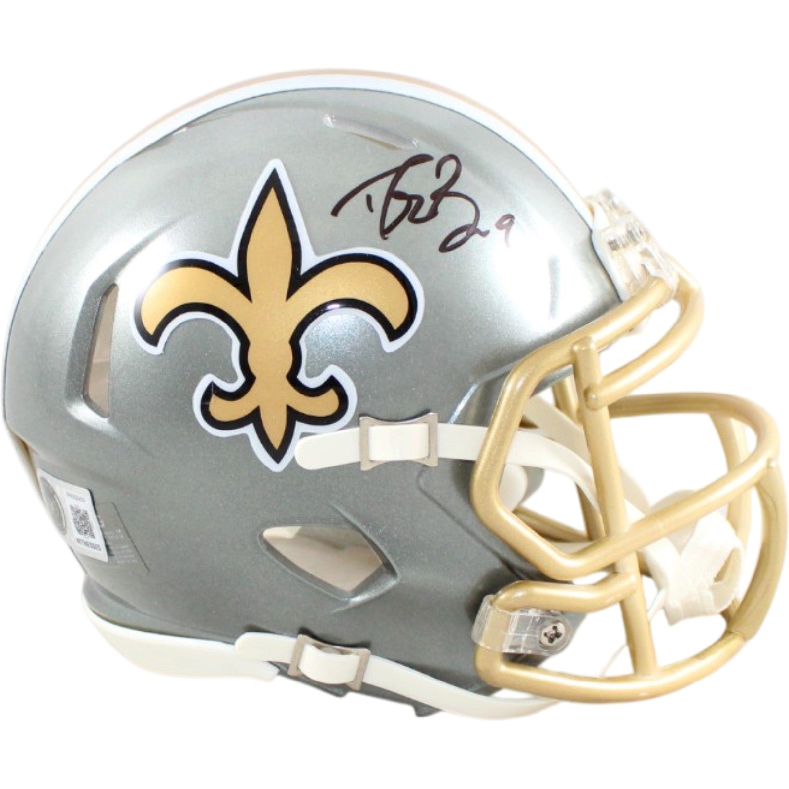 Drew Brees New Orleans Saints Signed Mini Helmet Flash Beckett W 58678 Beckett-Powers Sports Memorabilia
