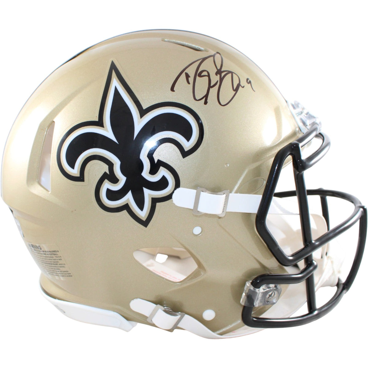 Drew Brees New Orleans Saints Proline Signed Helmet Beckett Witness 58693 Beckett-Powers Sports Memorabilia
