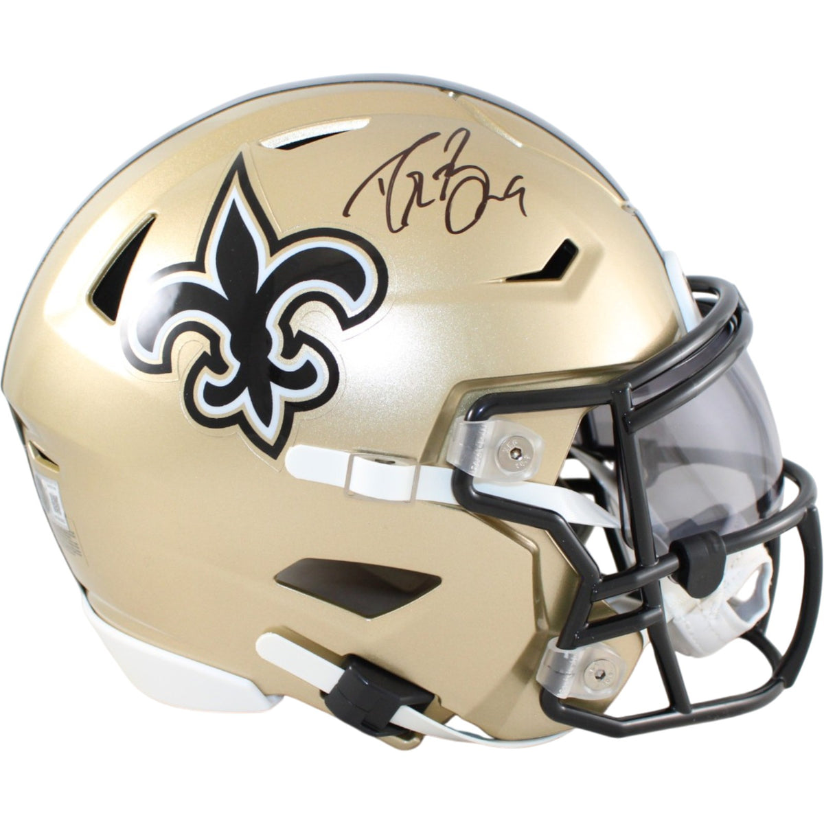 Drew Brees New Orleans Saints Mid-Size Midi Signed Helmet Beckett WIT 58424 Beckett-Powers Sports Memorabilia