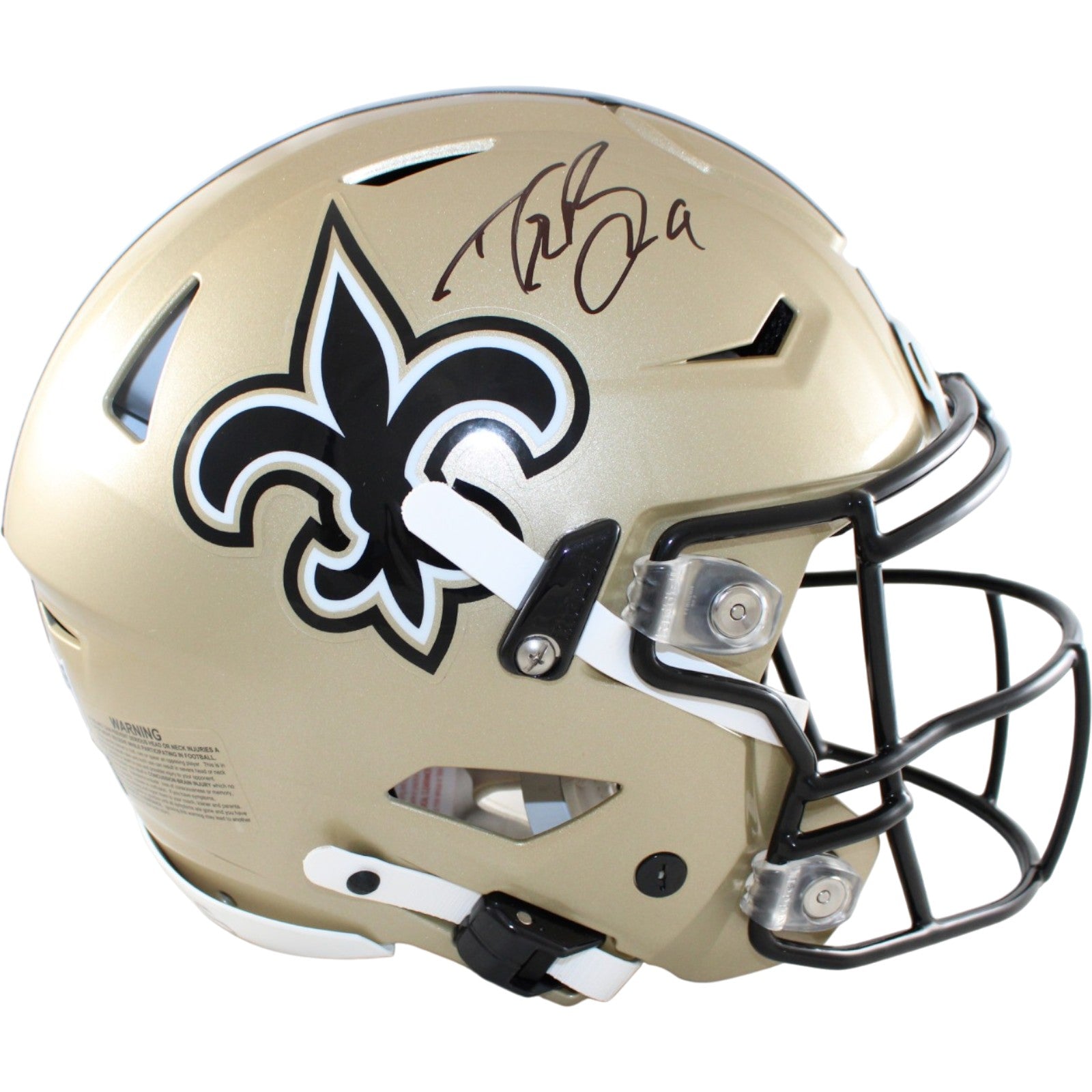Drew Brees New Orleans Saints SpeedFlex Signed Helmet Beckett WIT 58494 Beckett-Powers Sports Memorabilia