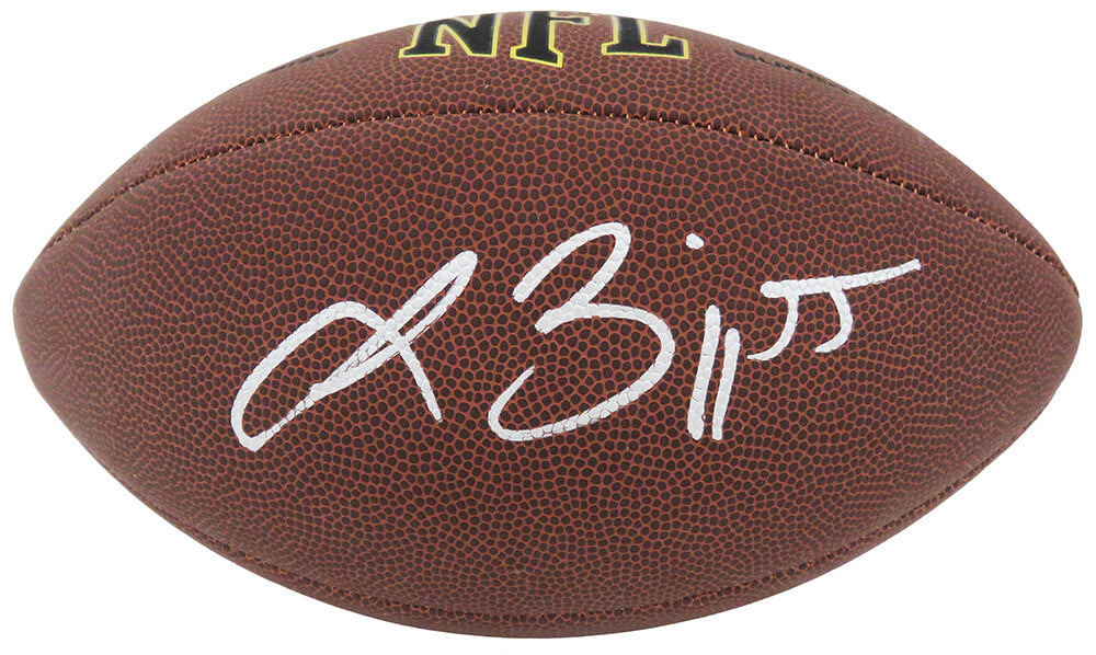Lance Briggs Autographed Wilson Super Grip Full Size NFL Football-Powers Sports Memorabilia