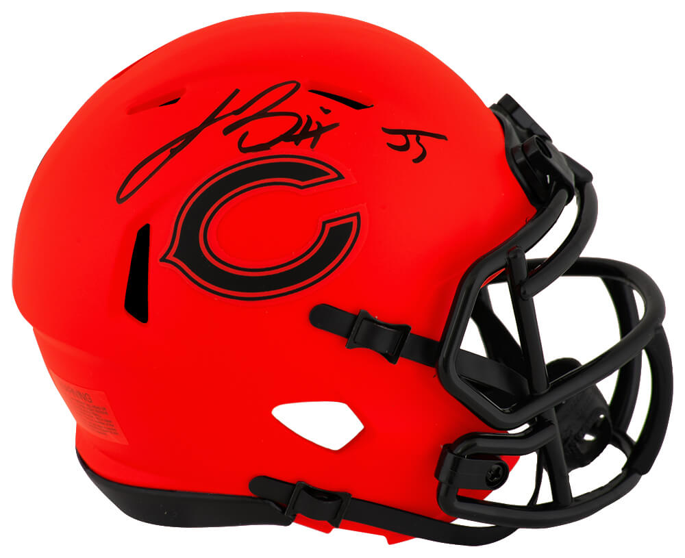 Lance Briggs Autographed Chicago Bears RAVE Riddell Speed Mini Helmet-Powers Sports Memorabilia
