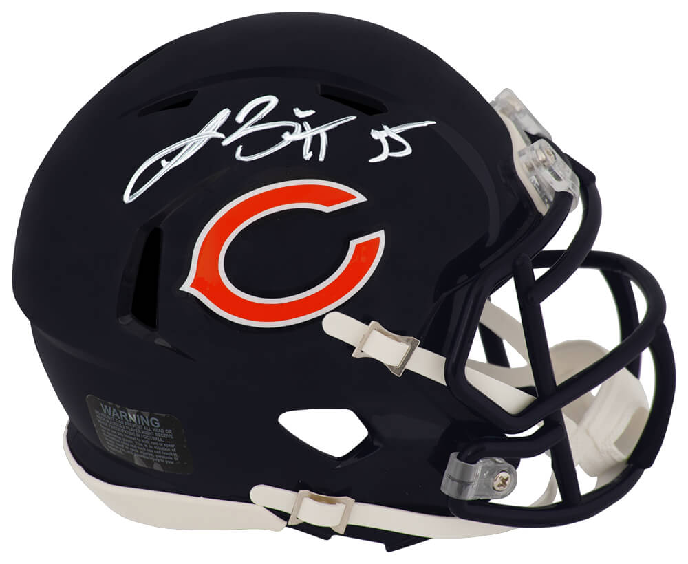 Lance Briggs Autographed Chicago Bears Riddell Speed Mini Helmet - (In White)-Powers Sports Memorabilia