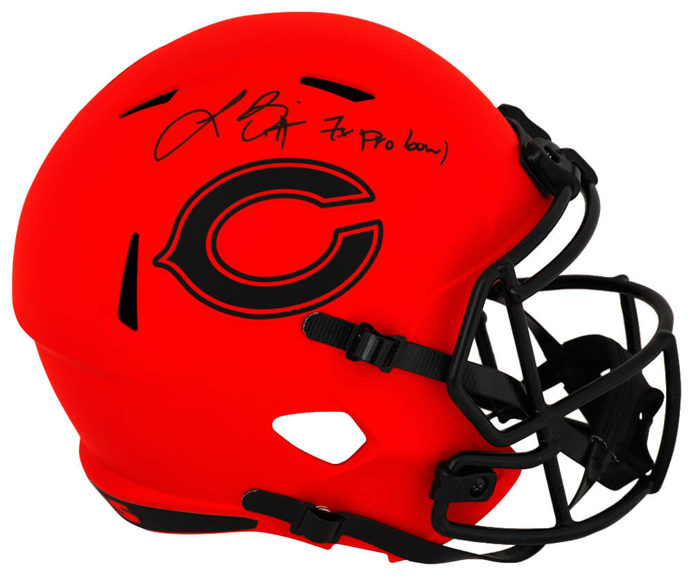 Lance Briggs Autographed Chicago Bears RAVE Riddell Full Size Speed Replica Helmet with 7x Pro Bowl-Powers Sports Memorabilia