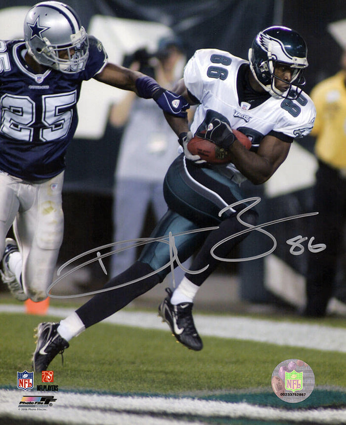 Reggie Brown Autographed Philadelphia Eagles Action vs Cowboys 8x10 Photo-Powers Sports Memorabilia