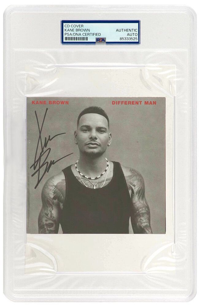 Kane Brown Autographed 'Different Man' 5x5 CD Cover (PSA/DNA Encapsulated)-Powers Sports Memorabilia