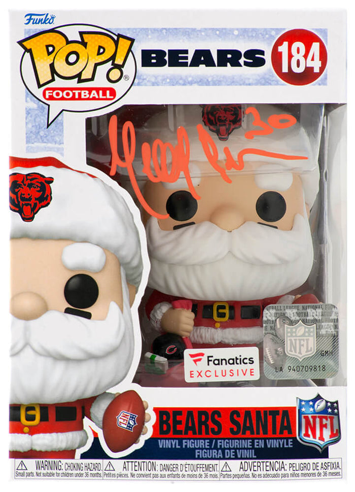 Mike Brown Autographed Chicago Bears SANTA Funko Pop Doll #184-Powers Sports Memorabilia