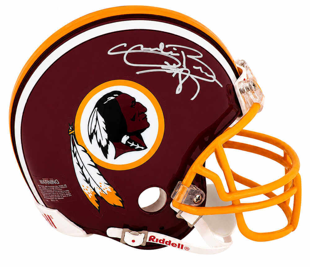 Charlie Brown Autographed Washington Throwback Riddell (VSR4) Mini Helmet-Powers Sports Memorabilia
