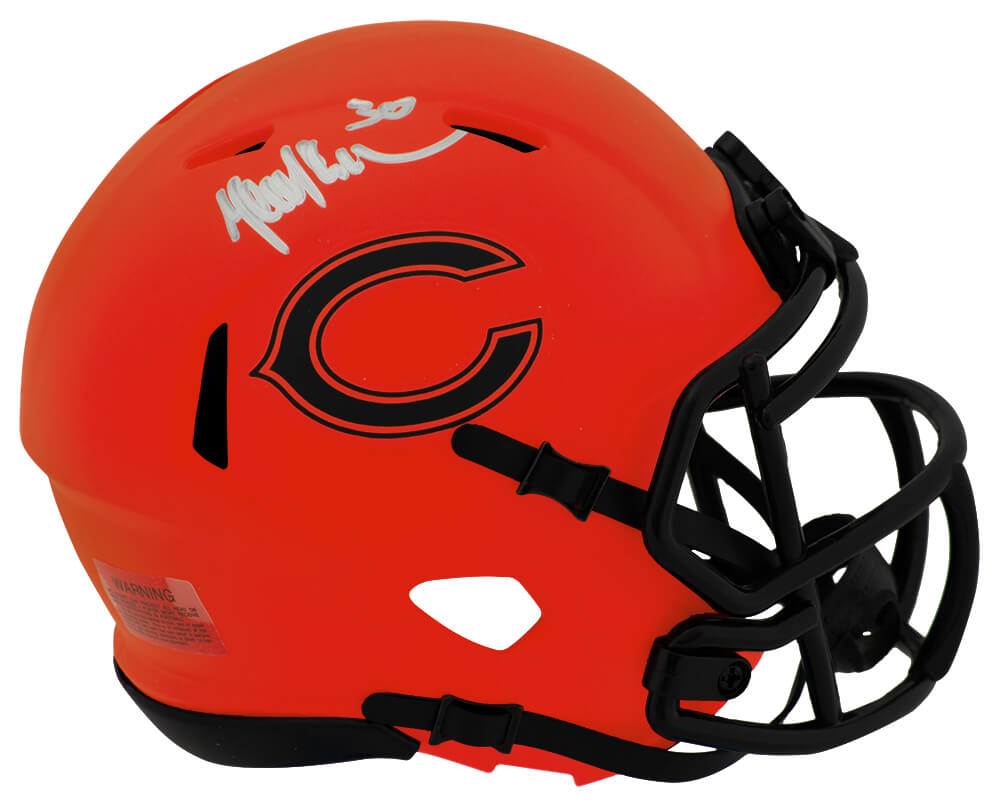 Mike Brown Chicago Bears Autographed RAVE Riddell Speed Mini Helmet-Powers Sports Memorabilia
