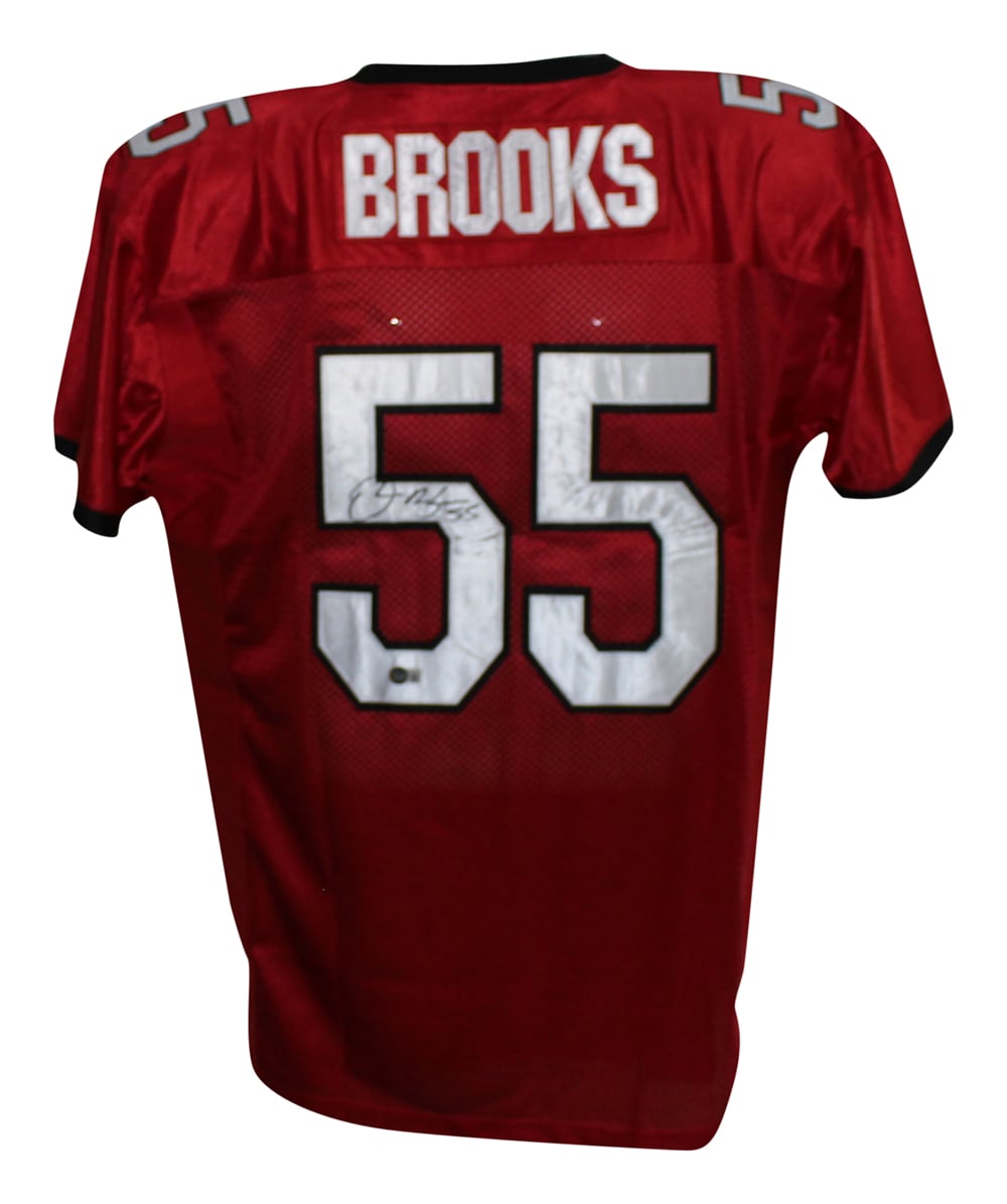 Derrick Brooks Tampa Bay Buccaneers Signed Jersey - Pro Style Red XL Beckett