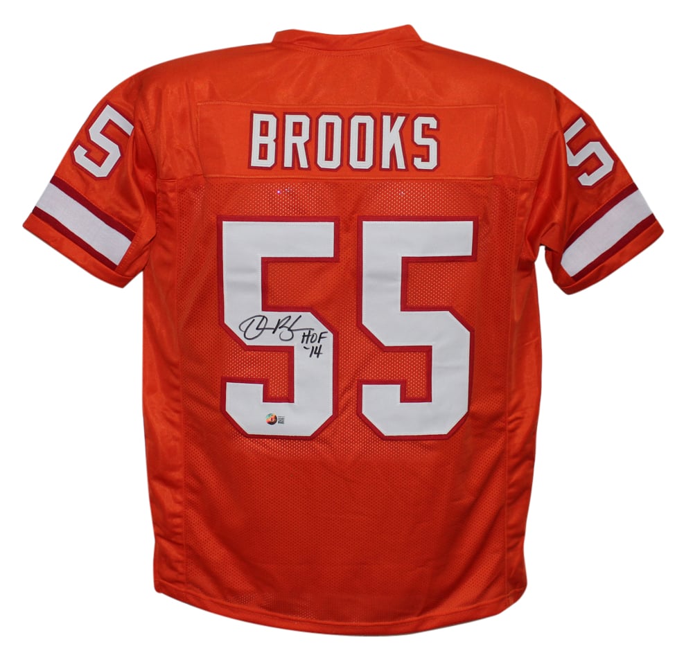 Derrick Brooks Signed Pro Style Orange XL Jersey HOF – Beckett Authenticated-Powers Sports Memorabilia