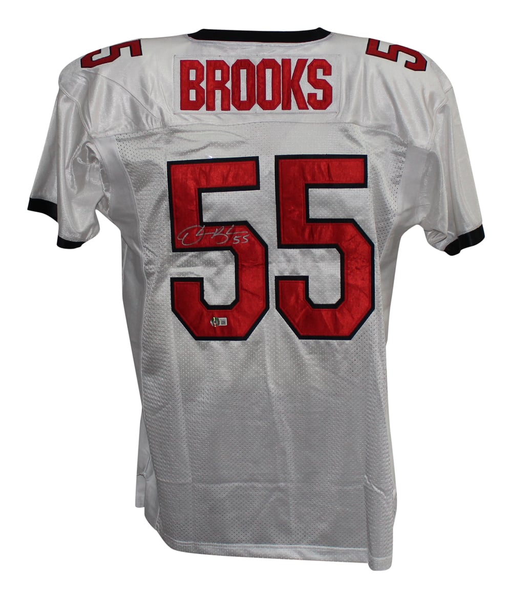 Derrick Brooks Signed Pro Style White XL Jersey – Beckett Authenticated-Powers Sports Memorabilia