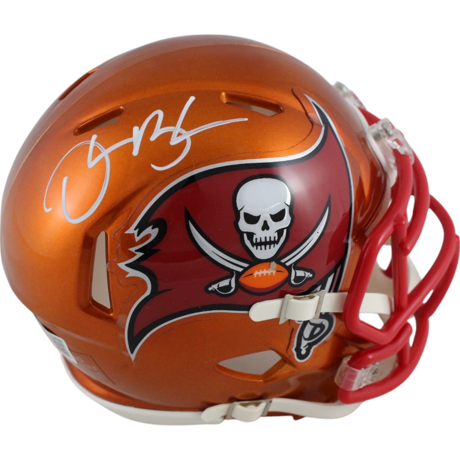 Derrick Brooks Signed Tampa Bay Buccaneers Flash Mini Helmet – Beckett Authenticated-Powers Sports Memorabilia