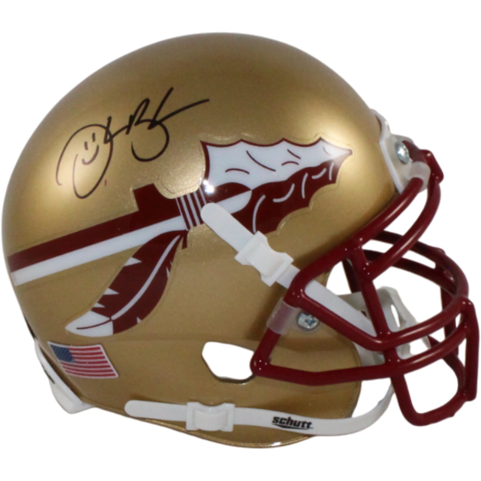 Derrick Brooks Signed Florida State Mini Helmet Beckett WIT-Powers Sports Memorabilia