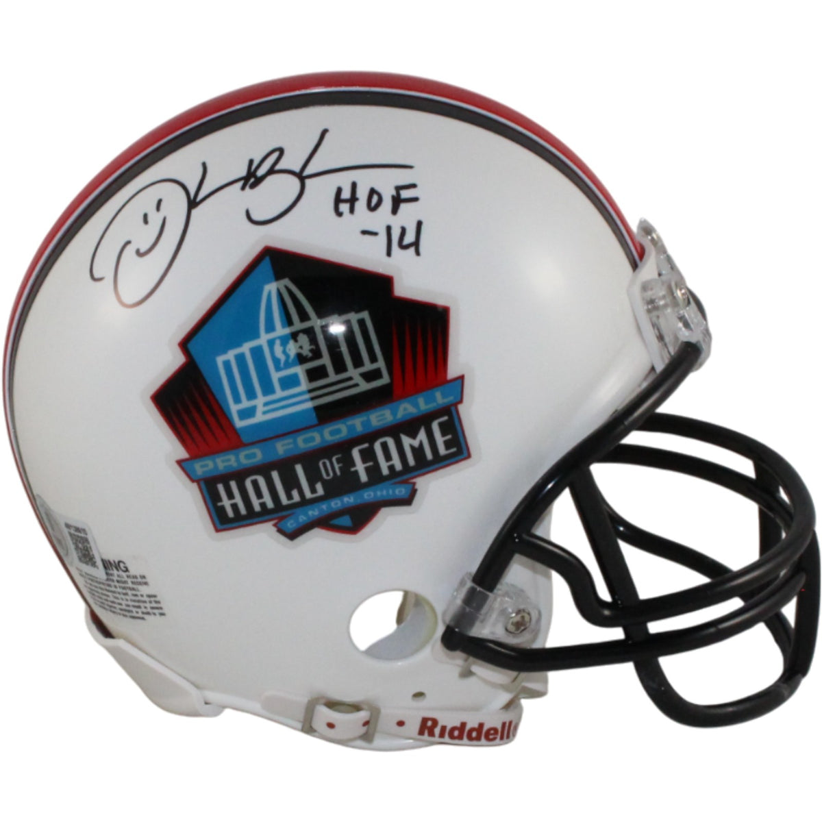 Derrick Brooks VSR4 Hall of Fame Signed Mini Helmet-Powers Sports Memorabilia